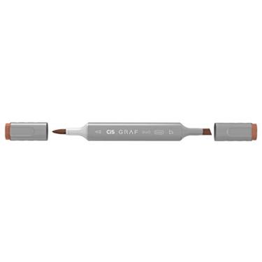 Imagem de CIS, Graf Duo Brush 60.7000, Marcador Graf Duo Brush, Caixa com 6 unidades, Marrom (Brick Brown)