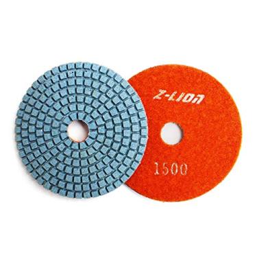 Imagem de Almofadas de polimento de diamante de 10,16 cm grão 1500 para bancada de pedra de granito mármore de concreto (2 peças)