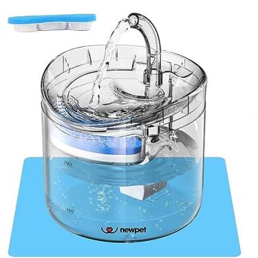 Imagem de 1.8L Fonte para animais de estimação, bebedouro automático para gatos, bebedouro para cães com bomba inteligente para gatos, cães e vários animais de estimação (estilo 2 (transparente))