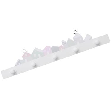 Imagem de OSALADI Gancho De Porta Cabides De Chapéu Rack De Armazenamento Doméstico Cabideiro Decorativo Para Pendurar Na Parede Gancho Decorativo Cabide De Porta Simples Madeira Tapeçaria Branco