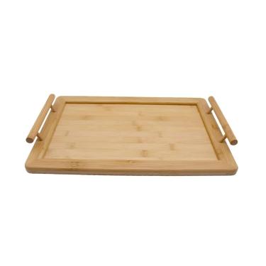Imagem de Bandeja de Bambu Oikos com Alça 35cm Retangular