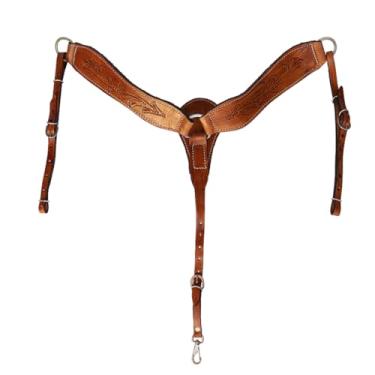 Imagem de Peitoral Y em couro para selas e arreios
