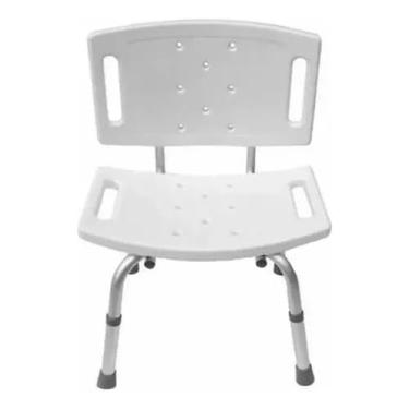 Imagem de Cadeira Banco De Banho Com Encosto E Assento Ajustável