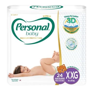 Imagem de Fralda Personal Baby Premium Protection Tamanho XXG 24 Unidades