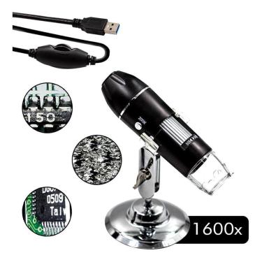 Imagem de Microscópio Digital Usb Zoom 1600X Camera 2.0Mp Profissional