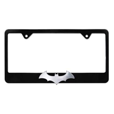 Imagem de Moldura de placa de licença preta Elektroplate Batman 3D Bat
