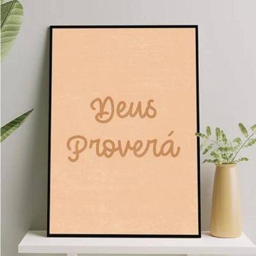 Imagem de Quadro Deus Proverá 33X24Cm Branca