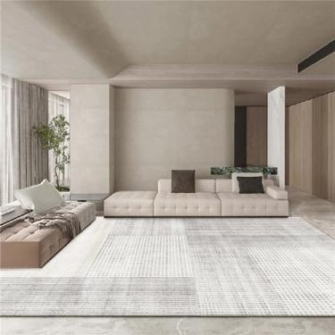 Imagem de Tapetes cinza de grande área para decoração de sala de estar, tapetes laváveis para decoração de casa e quarto, tapete de salão, b, 300x400cm