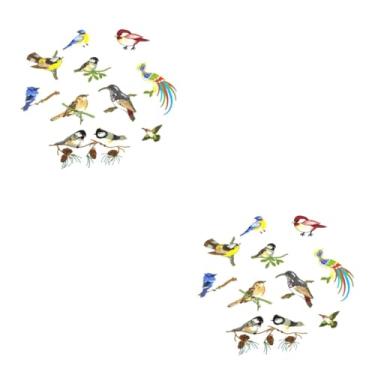 Imagem de Operitacx 20 Peças Remendos De Costura Remendos De Desenhos Animados Apliques Para Jaquetas Remendo Bordado Remendo Reflexivo Remendos De Pássaros Flor E Decoração De Pássaros Apliques