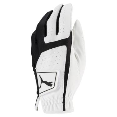 Imagem de PUMA Golf Luva de golfe masculina Flexlite (branco brilhante - preto Puma grande, mão esquerda)