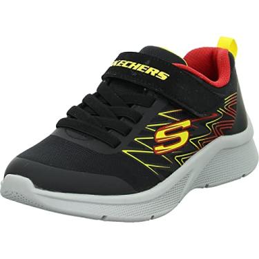 Imagem de Skechers Tênis infantil unissex Microspec-Texlor, Preto/vermelho, 18
