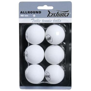 Imagem de Bola de Tênis de Mesa Yashima 1 Estrela Plástico com 06 Bolas Branca