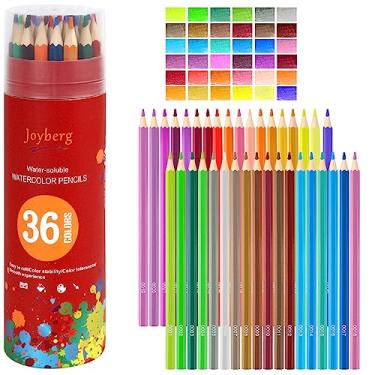 Imagem de Lápis de aquarela de 36 cores, conjunto de lápis de cor de água, lápis de desenho de artista profissional, materiais de arte para desenho, conjunto de lápis de cor para pintura, adulto, adolescentes, crianças