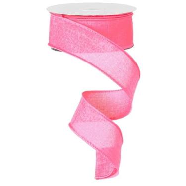 Imagem de Fita de borda com fio de lona solida, 10 jardas (rosa, 3,8 cm)