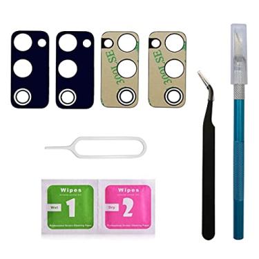 Imagem de LNONLS Pacote com 2 lentes de vidro originais originais para câmera traseira traseira para Samsung Galaxy S20 FE 5G com adesivo pré-instalado G781U e kit de ferramentas de reparo (todas as operadoras)