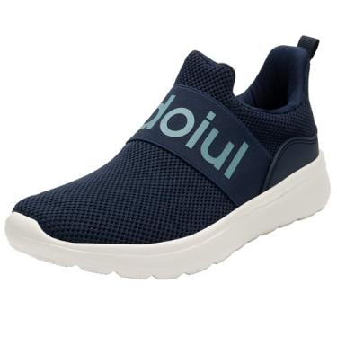 Imagem de SKDOIUL Tênis feminino de caminhada sem cadarço, Azul marinho, 39