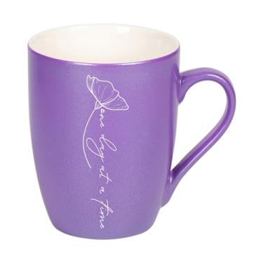 Imagem de Elanze Designs Caneca de café One Day At A Time Passion Purple 283 g New Bone China
