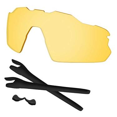 Imagem de Predrox Lentes HD Yellow Radar EV Pitch e kits de borracha de substituição para óculos de sol Oakley OO9211