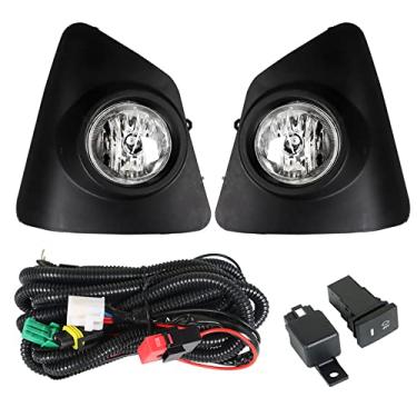 Imagem de munirater Conjunto com 2 luzes de neblina de lente transparente com lâmpadas diurnas (lado do passageiro e do motorista) para Toyota Corolla S 2014-2016