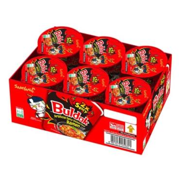 Imagem de Kit Lamen Coreano Extreme Spicy 2X Hot Chicken Flavor Ramen 70g - 6 Copos