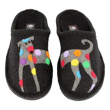 Imagem de HAFLINGER Jack Pantufas femininas de lã, Preto, 11
