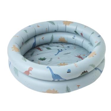 Imagem de Piscina de Bolinhas Inflável para Crianças, Piscina de Formato Redondo Com Cerca de Segurança, PVC à Prova de Vazamentos Interno e Externo, para Crianças Com Brinquedos de (Azul)