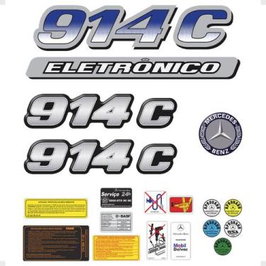 Imagem de Adesivos MB 914 C Eletrônico Caminhão Mercedes Benz Genérico - SPORTIN