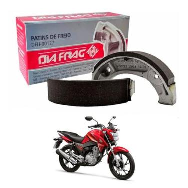 Imagem de Lona Patins Freio Honda Cg Titan Fan 160 Traseira Diafrag