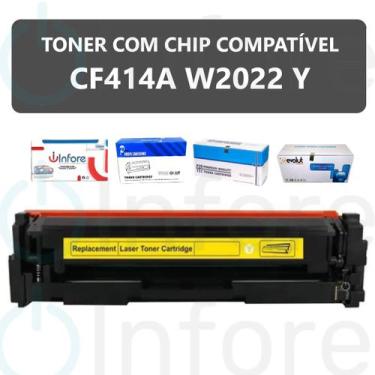 Imagem de Toner Cf414a W2022 Amarelo C/ Chip  Compatível M454dw M454dn Mfp M479f