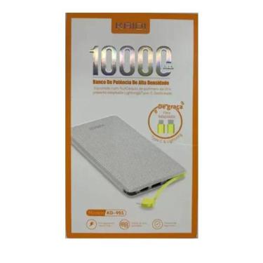 Imagem de Power Bank Carregador Portátil Branco 10.000 - KAidi
