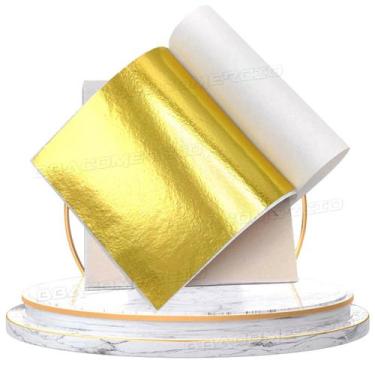 Imagem de 100 Folhas Ouro Para Restauração Douramento Ou Artesanato - BBACOMERCI