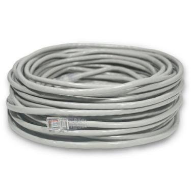 Imagem de Cabo de Rede CAT6 30 Metros 30m Cinza UTP Ethernet Crimpado Pronto - T