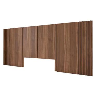 Imagem de Cabeceira Cama Casal Ripada 2,70m NN 100% MDF Casa Lar - Casa Lar Dorm