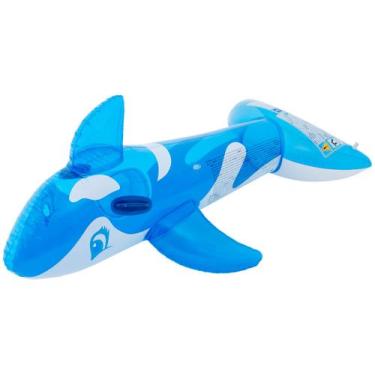 Imagem de Boia Bote Inflável Baleia Jilong, Azul, Baleia