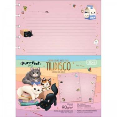 Imagem de Refil De Caderno Universitario Tilidisco Purrfect Cats 90g 50fls - Til