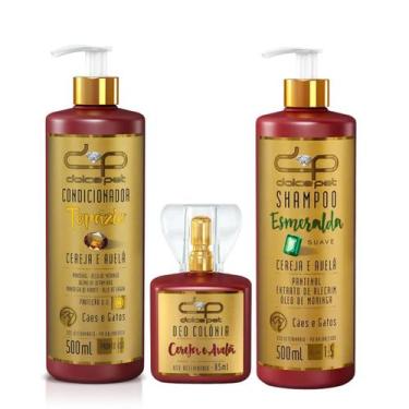 Imagem de Kit  Dolce Pet Shampo Suave + Condicionador 500ml  e Colonia Cereja Av