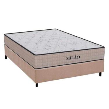 Imagem de Conjunto Box Viúva: Colchão Espuma Orthoflex D33 Milão Double Face Bla