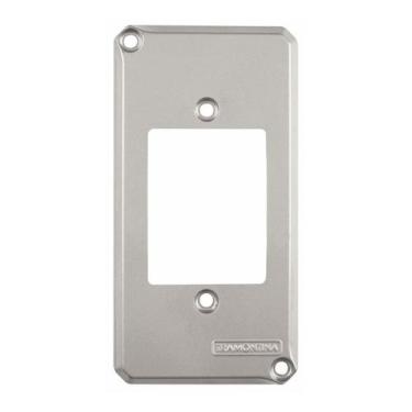 Imagem de Tampa Condulete Aluminio 1'' 3 Teclas - TRAMONTINA, Cinza