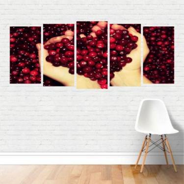 Imagem de Quadro Alimentos Comidas Cranberrys Oxicocos Frutas Canvas - Plinplin