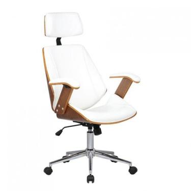 Imagem de Cadeira de Escritório Presidente Giratória com Apoia Cabeça Office Lis