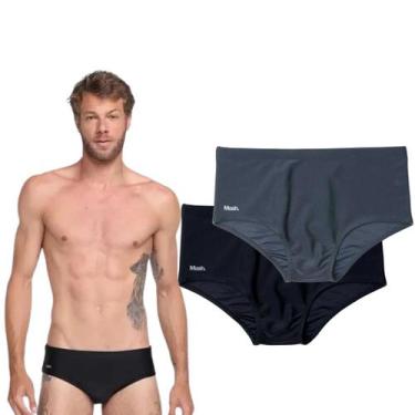 Imagem de Kit C/ 2 Sunga Adulto Lisa Mash com Vivo nas Laterais Tamanho:PCor:Pre