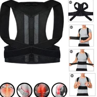 Imagem de Corretor Postura Feminino Masculino Colete Alinhador Coluna - Original