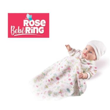 Imagem de Bebê Menina Com Carteira de Vacina Rose Ring Fala e Chora - Milk Brinq