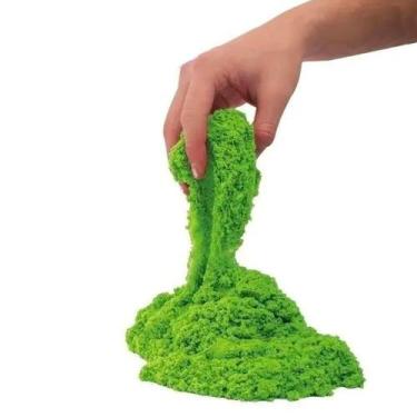 Imagem de Massa areia - kinetic sand - cores neon - verde - sunny - Sunny Brinqu