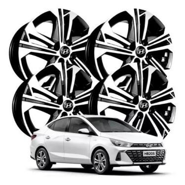 Imagem de 4 Rodas aro 15 HB20S Turbo 2025 Preta diamantada - Krmai, 15, 4, Preta