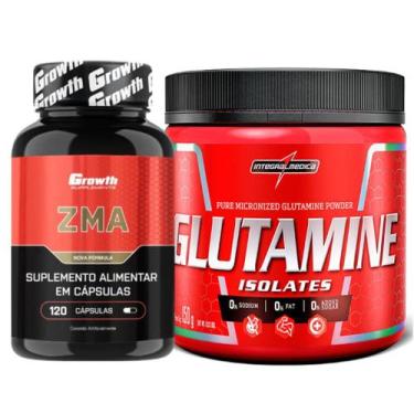 Imagem de Zma 120 Caps Growth + Glutamina Pura 150g Integralmedica
