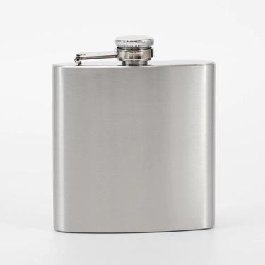 Imagem de Cantil de bolso inox garrafa whiskeira whisky bar 210ml - QPORRETA