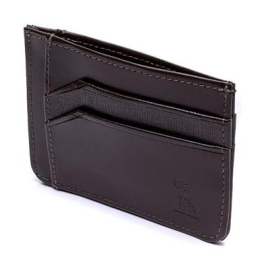 Imagem de Carteira Porta Cartão Rucksack Prático Documento Dinheiro 014, Café, Ú