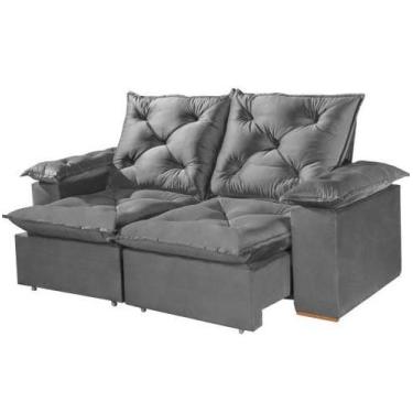 Imagem de Sofá Porto Madero 3 Lugares Retrátil e Reclinável 200cm Tecido Veludo 