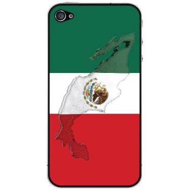 Imagem de Cellet Mapa do México/película de bandeira para iPhone 4/4S - vermelho/branco/verde